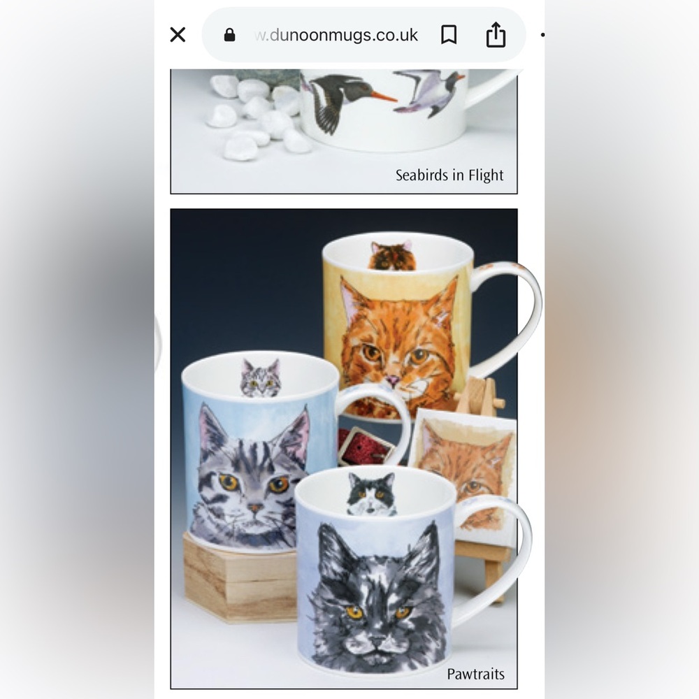 RARE: Dunoon Pawtraits Handmade Ceramic Tea Mug/Cat Portrait/Art/Cat Lover Gift - Picture 8 of 9